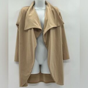 Boohoo Camel Waterfall Jacket Size 2